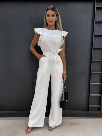 Kvinnors Jumpsuit Set med Volangärmar 3