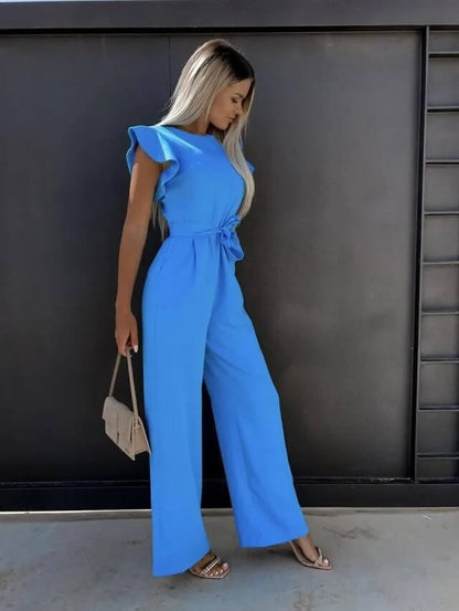 Kvinnors Jumpsuit Set med Volangärmar 7
