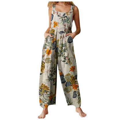 Kvinnors Jumpsuit med Blommönster och Fyrkantig Hals 7