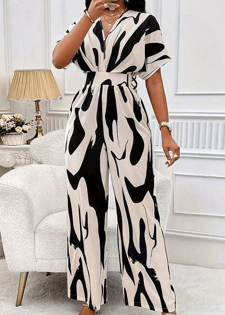 Kvinnors Jumpsuit med Elastisk Midja och Rymlig Passform 1