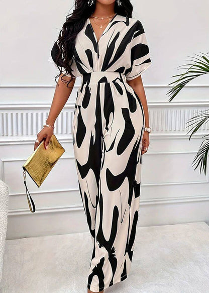 Kvinnors Jumpsuit med Elastisk Midja och Rymlig Passform 3