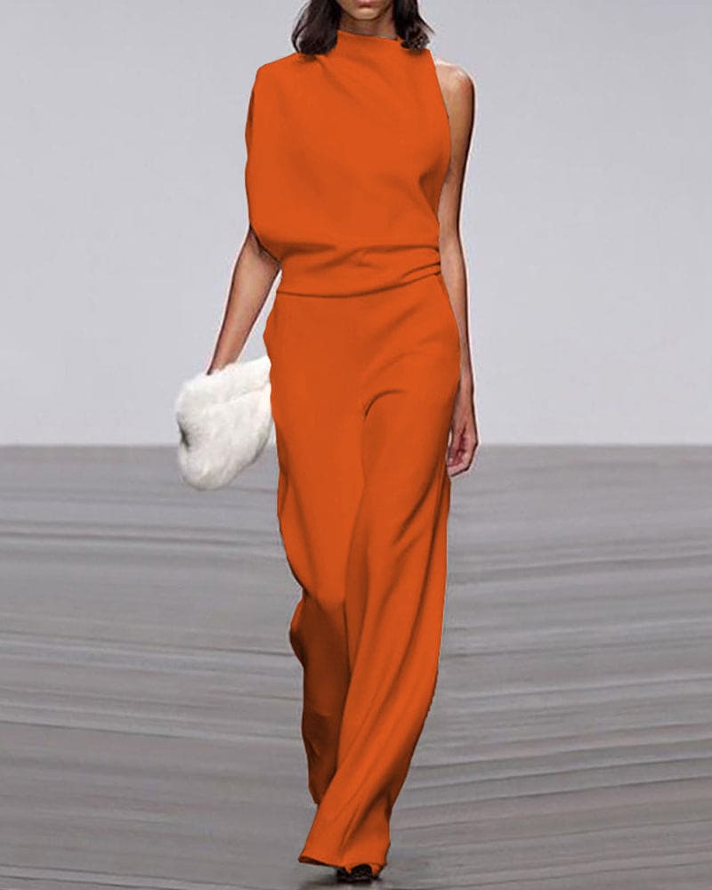 Kvinnors Jumpsuit med Hög Krage 7