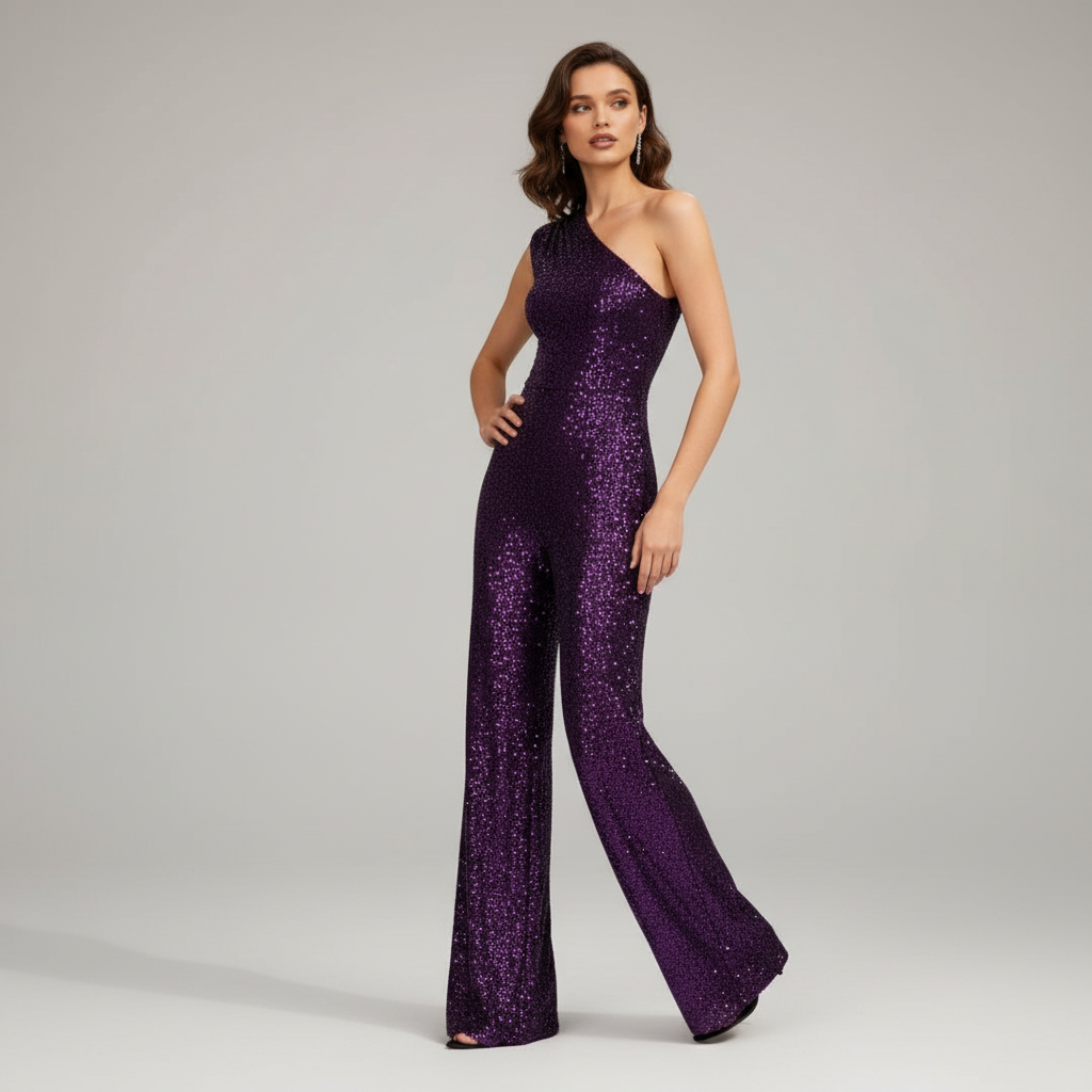 Kvinnors Jumpsuit med Paljetter 9