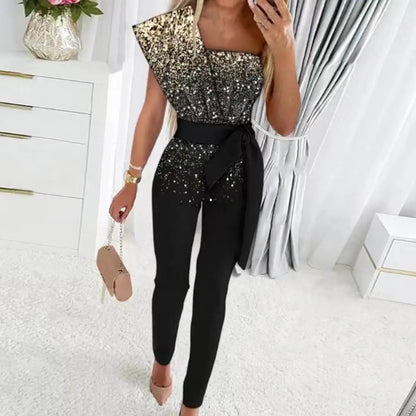 Kvinnors Jumpsuit med Patchworkdesign 5