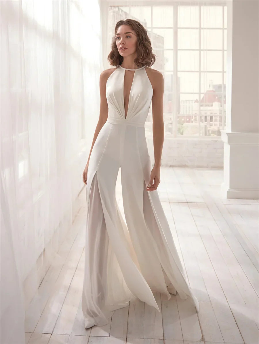 Kvinnors Jumpsuit med V-ringning 1