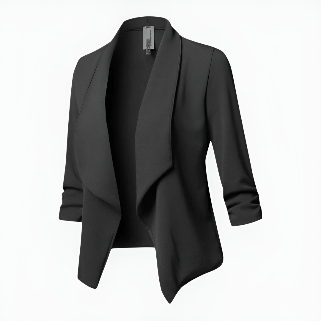 Kvinnors Kavaj Öppen Front Casual 4