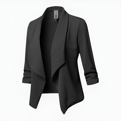 Kvinnors Kavaj Öppen Front Casual 4
