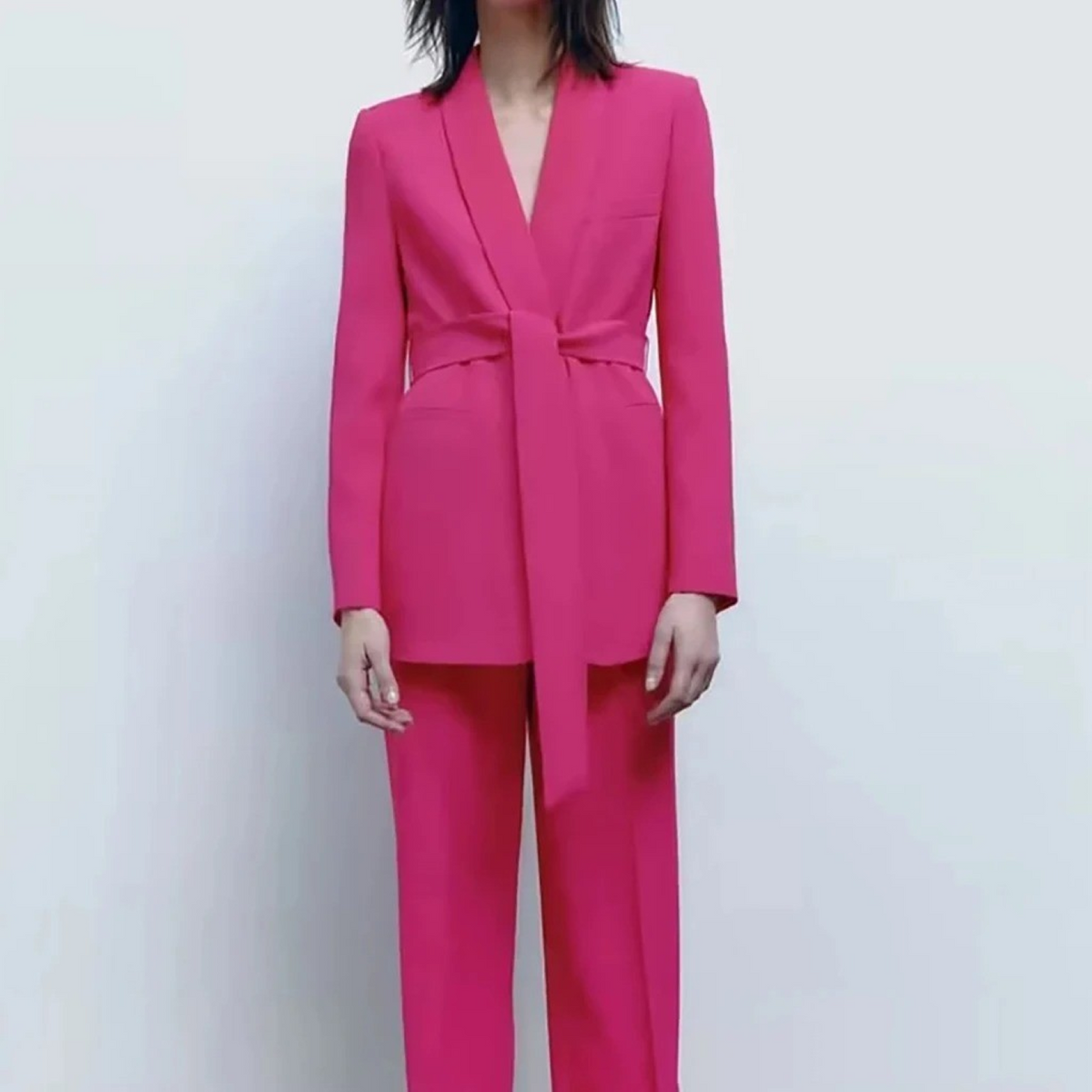 Kvinnors Kavaj och Byxor Set Tidlös Stil 6