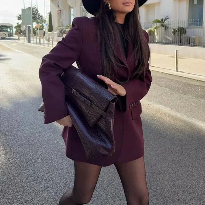 Kvinnors Kavajklänning med Lång Ärmar 2