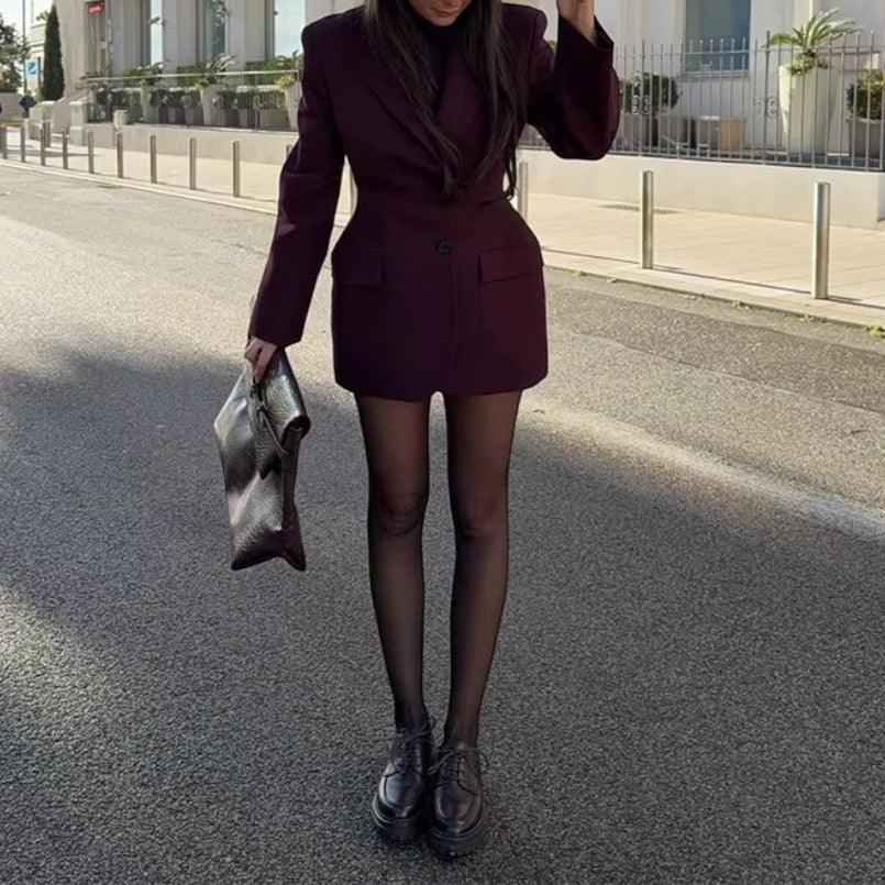 Kvinnors Kavajklänning med Lång Ärmar 3