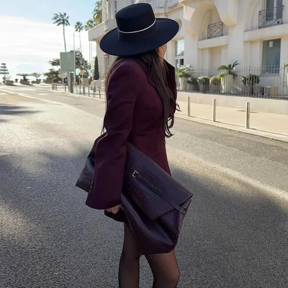 Kvinnors Kavajklänning med Lång Ärmar 4