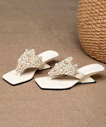 Kvinnors Kilklack Flip Flops med Splicing Design 4