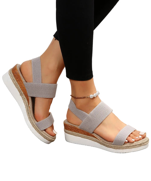 Kvinnors Kilklack Sandaler Splicing 0