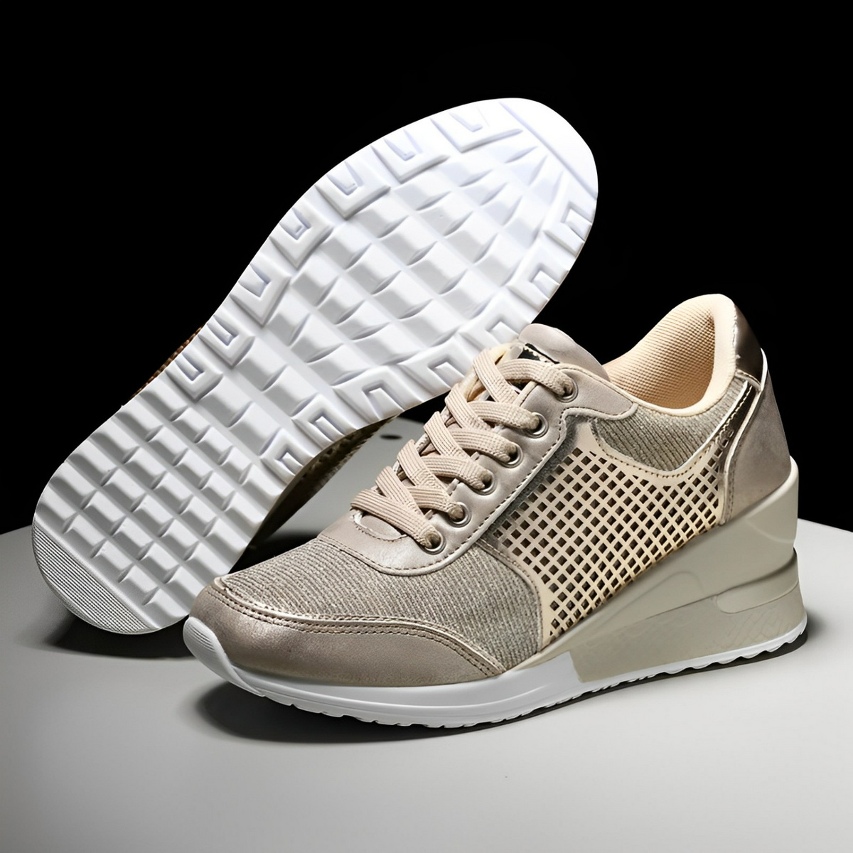 Kvinnors Kilklack Sneakers Trendiga 8