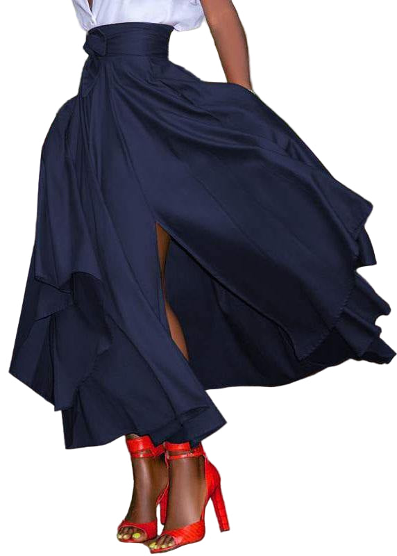 Kvinnors Kjol med Dragkedja Bak och Snörning 0