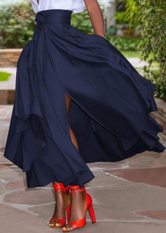 Kvinnors Kjol med Dragkedja Bak och Snörning 1