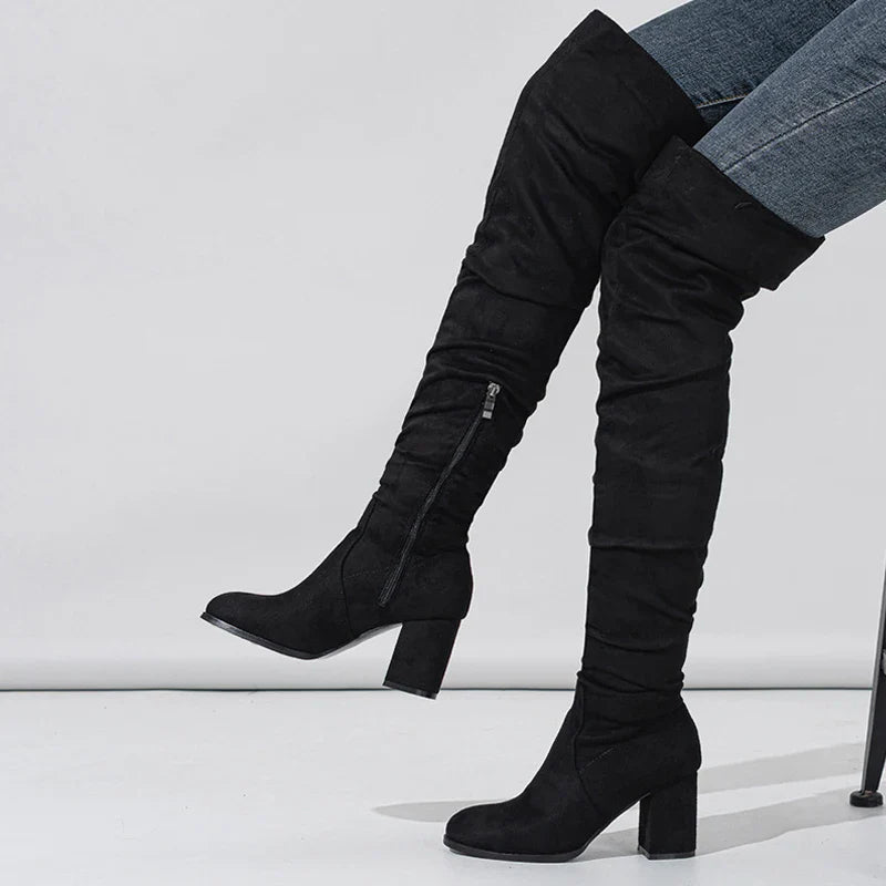 Kvinnors Klackskor Over-the-Knee Stil Trendig Design 1