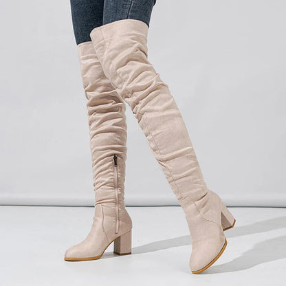 Kvinnors Klackskor Over-the-Knee Stil Trendig Design 2