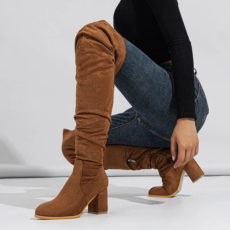 Kvinnors Klackskor Over-the-Knee Stil Trendig Design 4