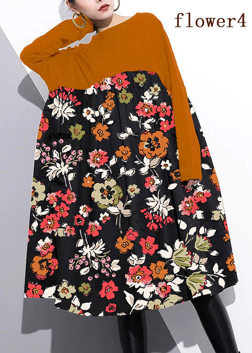 Kvinnors Klänning Cinchad O-Hals i Bomull 7