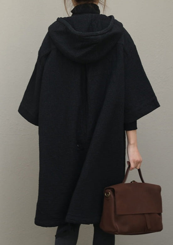 Kvinnors Klänning med Huva och Halvärmar 3