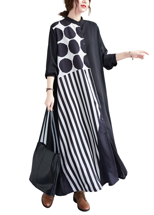 Kvinnors Klänning med Patchwork Design 0