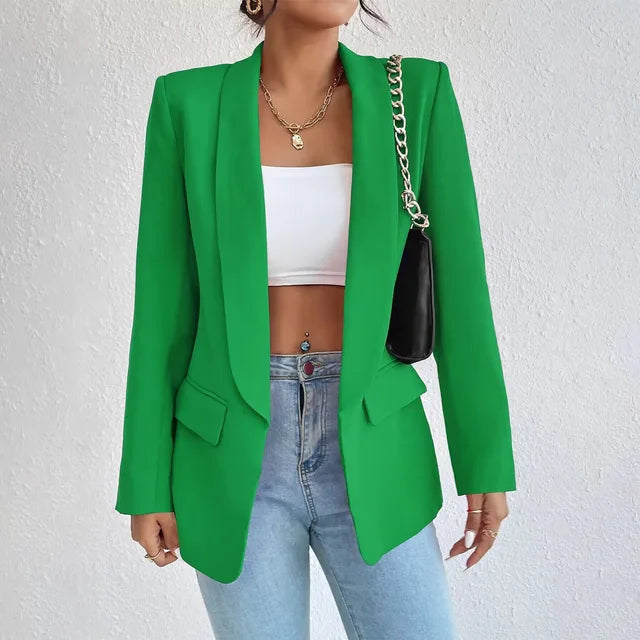 Kvinnors Klassisk Blazer Affärs- och Vardagsstil 1