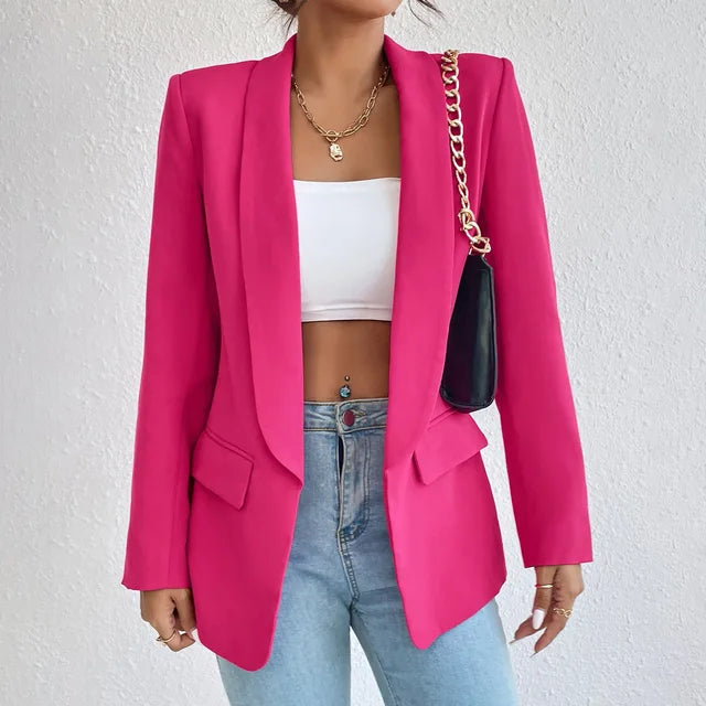 Kvinnors Klassisk Blazer Affärs- och Vardagsstil 10