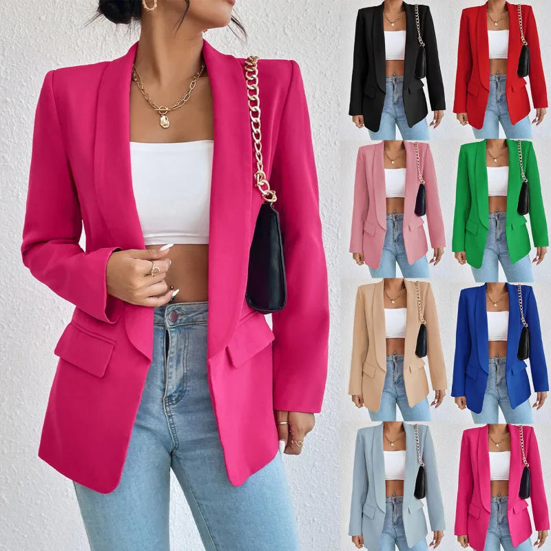 Kvinnors Klassisk Blazer Affärs- och Vardagsstil 3