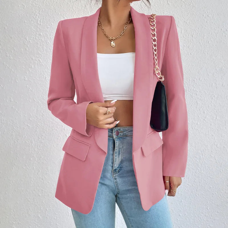 Kvinnors Klassisk Blazer Affärs- och Vardagsstil 7