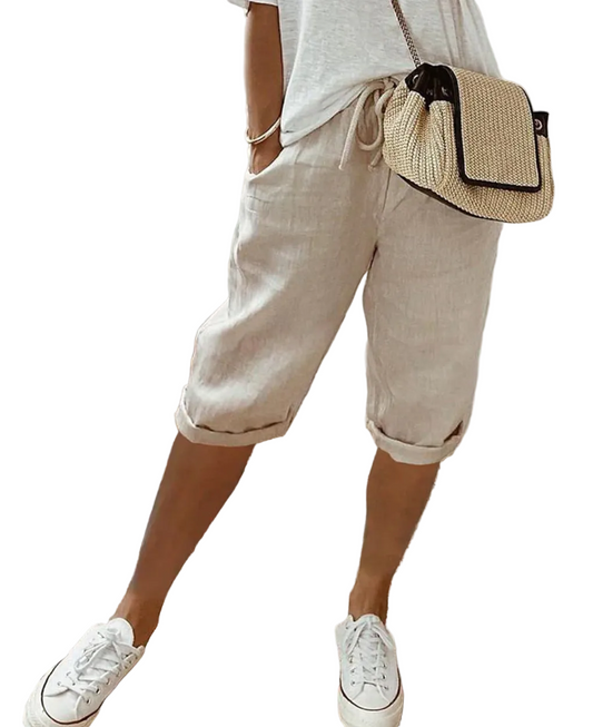 Kvinnors Knälånga Shorts Avslappnad Stil 0