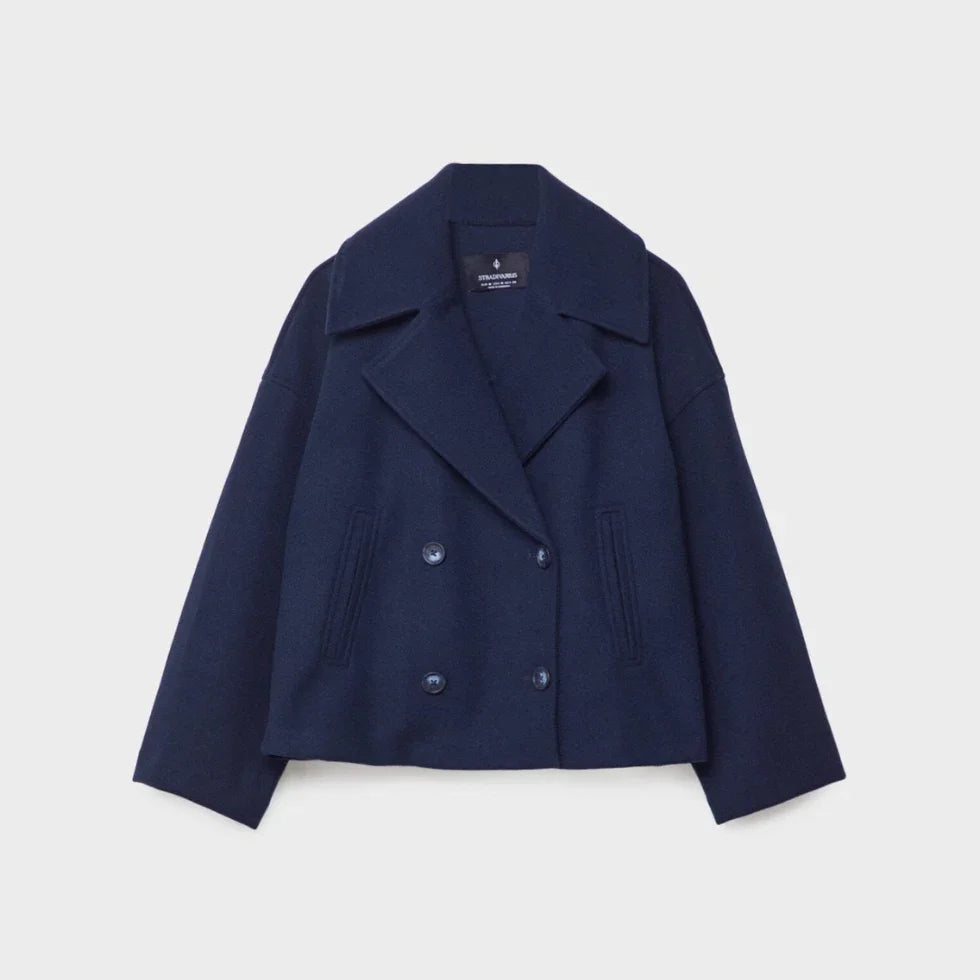 Kvinnors Kort Dubbelknäppt Kavaj 10