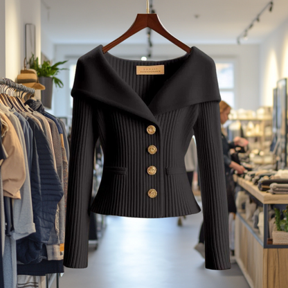 Kvinnors Kort Kofta Med Elegant Design 3