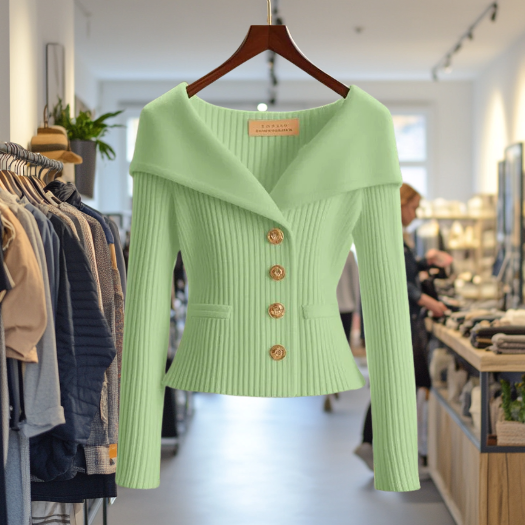 Kvinnors Kort Kofta Med Elegant Design 7