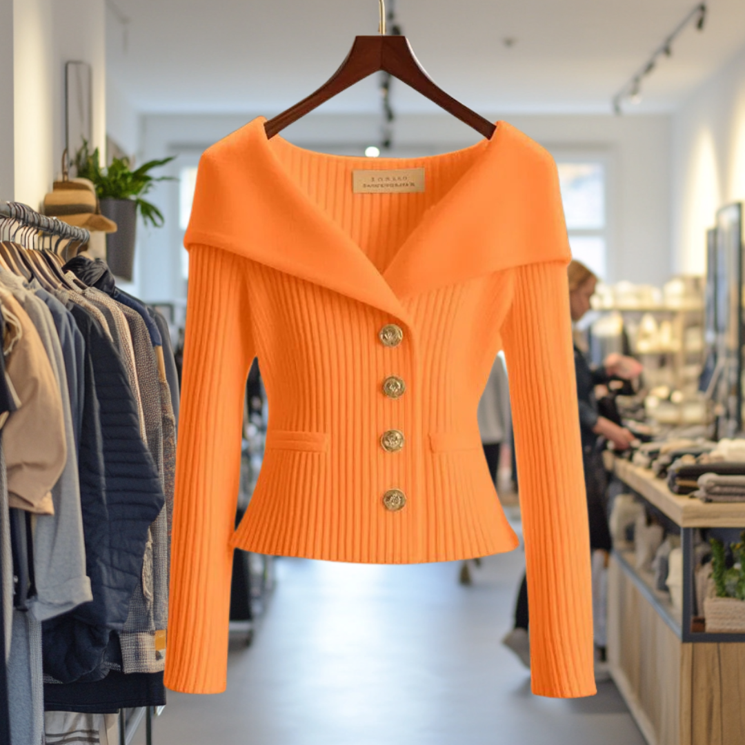 Kvinnors Kort Kofta Med Elegant Design 8