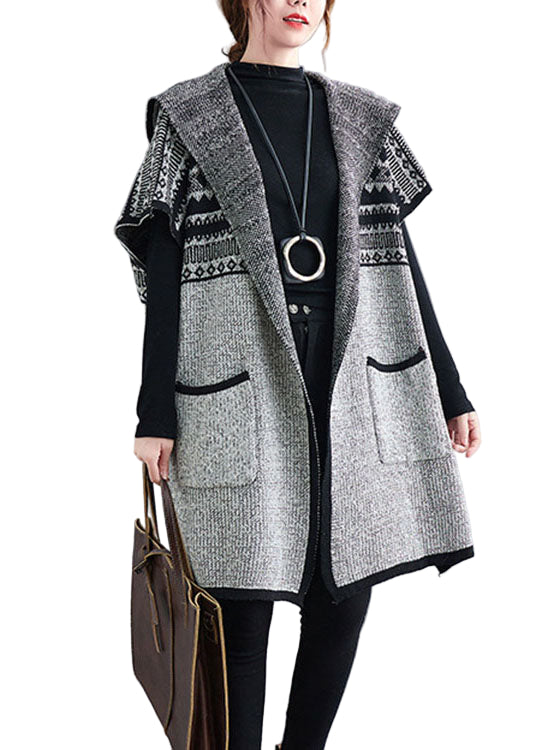 Kvinnors Kortärmad Kofta med Huva 0