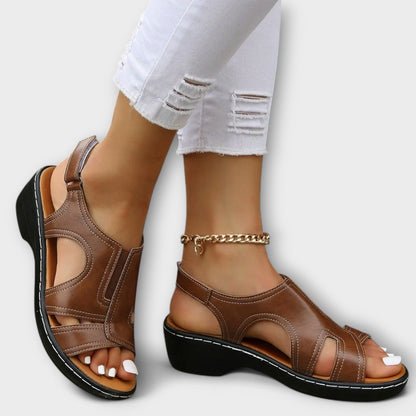 Kvinnors Läder Sandaler med Komfortklack 5