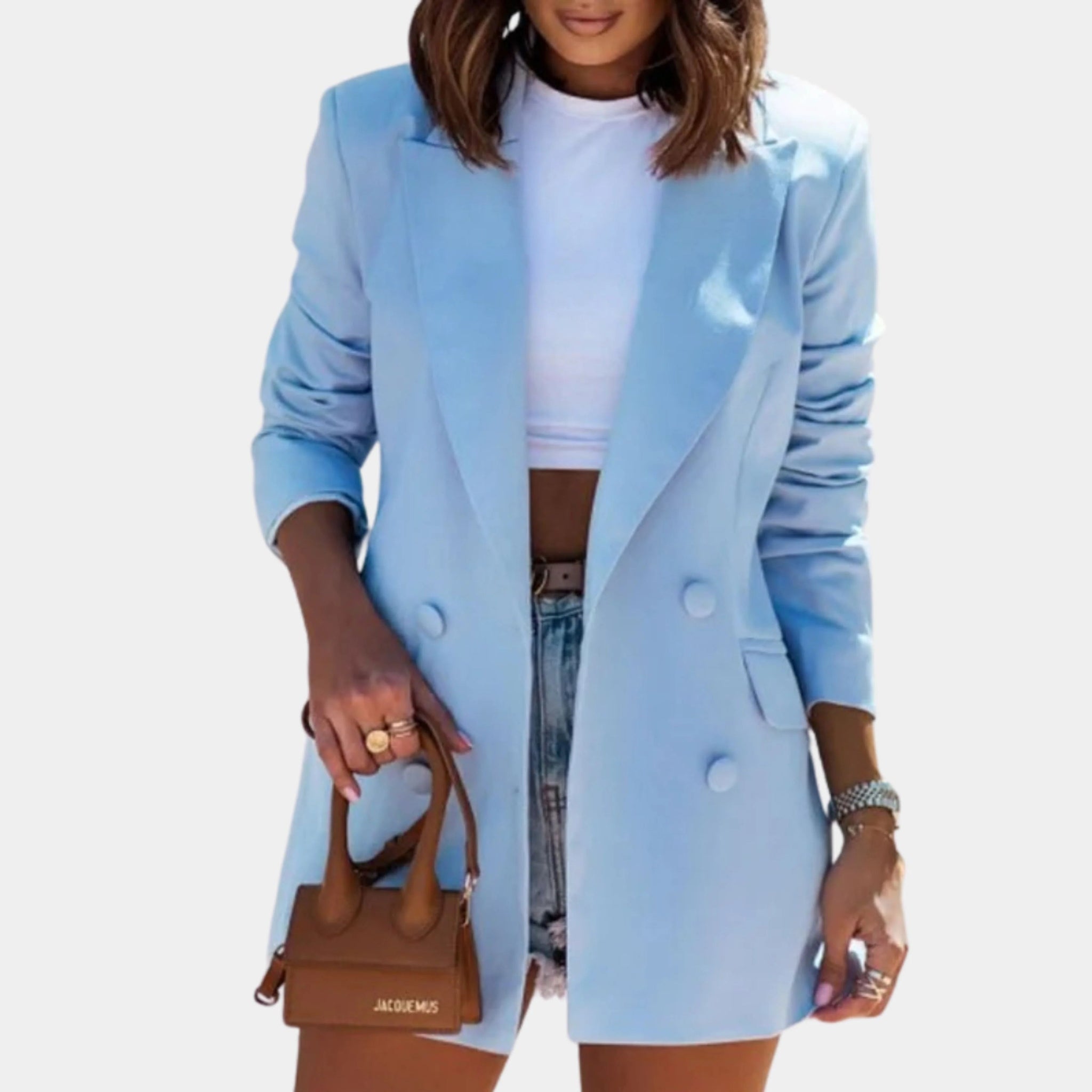 Kvinnors Lång Blazer Chic Stil 1