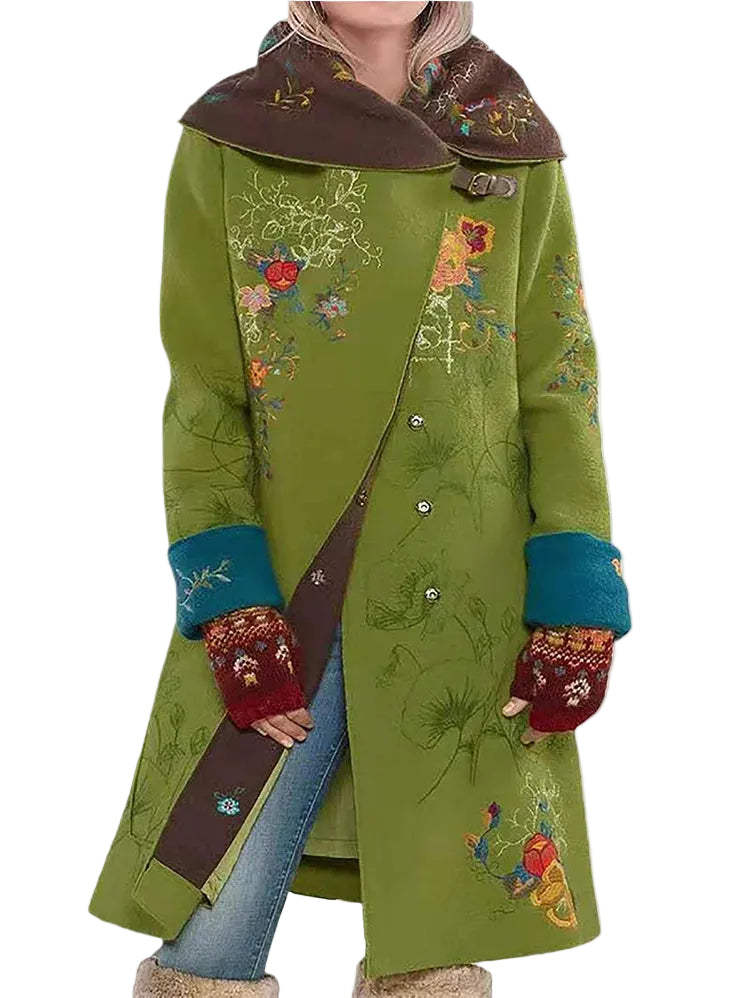 Kvinnors Lång Kappa Med Elegant Design 5