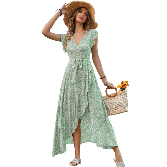 Kvinnors Lång Klänning Bohemian Stil 0