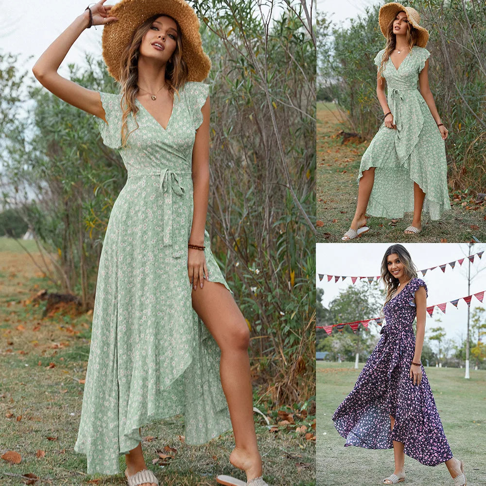 Kvinnors Lång Klänning Bohemian Stil 5