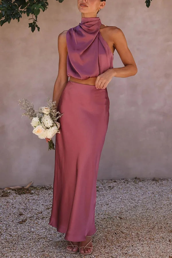Kvinnors Lång Set Draperad 7