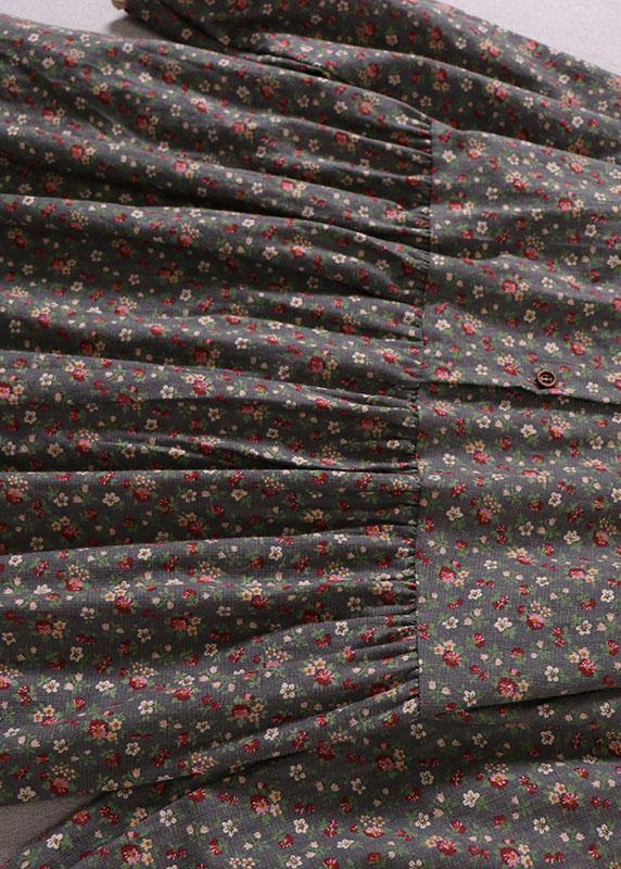 Kvinnors Långärmad Klänning Rynkad Patchwork Design 2