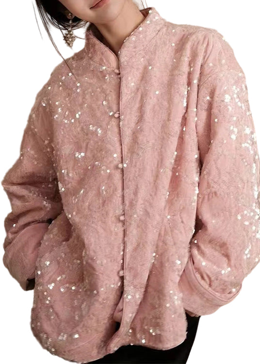 Kvinnors Långärmad Paljettrock 0