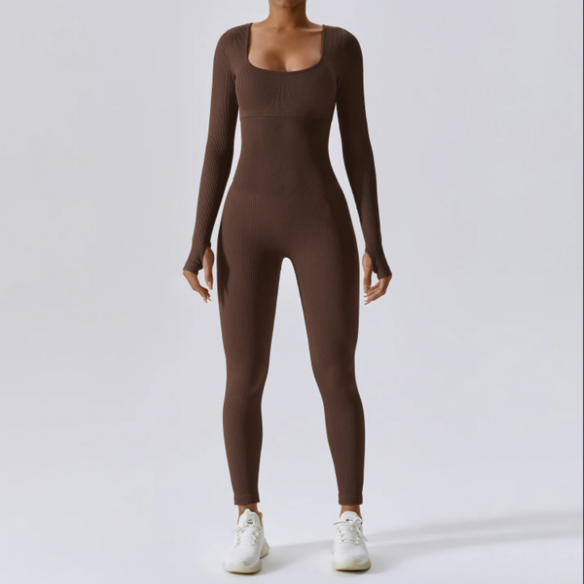 Kvinnors Långärmad Sport Jumpsuit 2