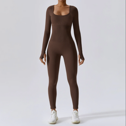 Kvinnors Långärmad Sport Jumpsuit 2