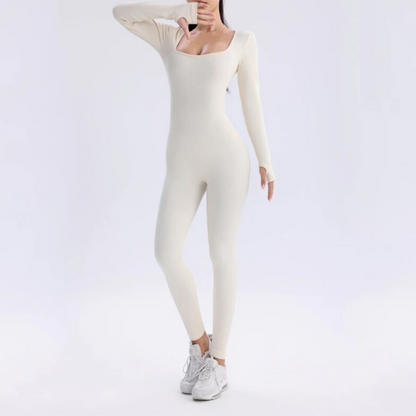Kvinnors Långärmad Sport Jumpsuit 6