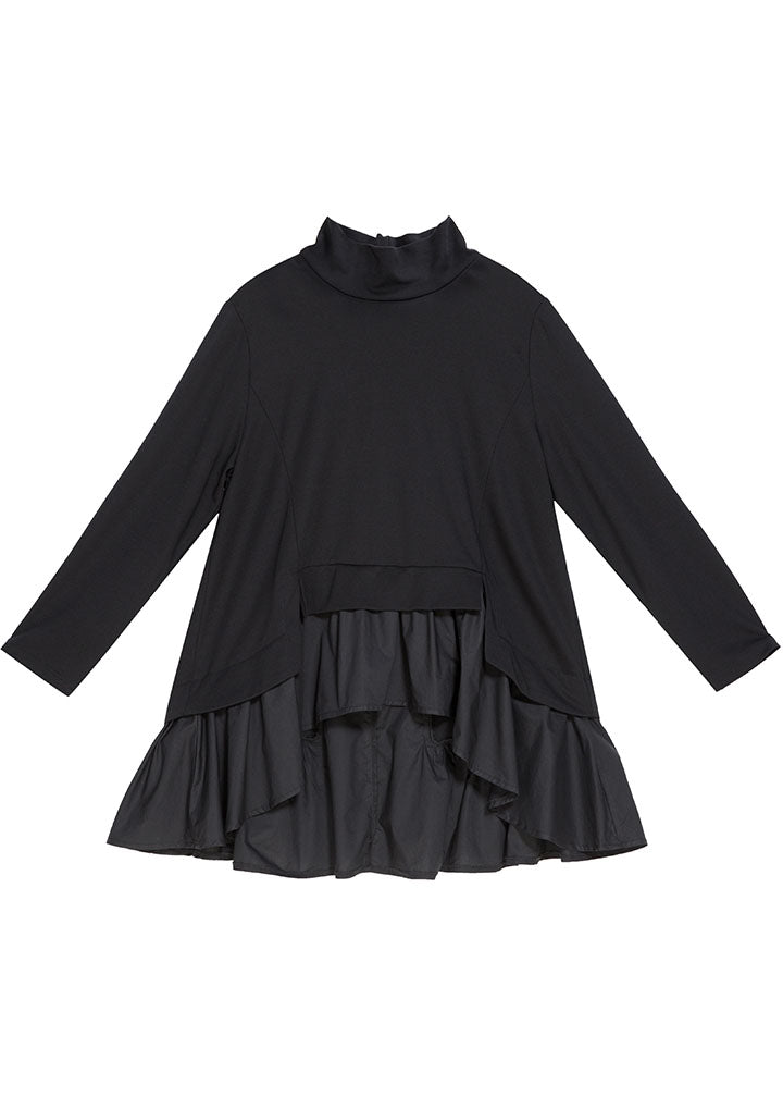 Kvinnors Långärmad Top med Asymmetrisk Design 4