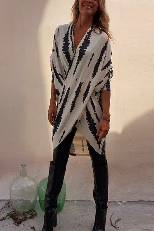 Kvinnors Långärmad Topp med Oregelbunden Framsida 2