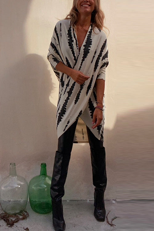 Kvinnors Långärmad Topp med Oregelbunden Framsida 3